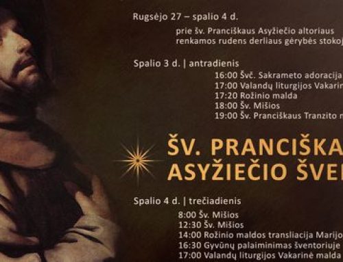 Šv. Pranciškaus Asyžiečio šventės Kretingoje, Vilniuje