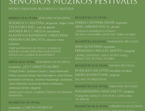 Kviečiame į X-tą tarptautinį Kretingos senosios muzikos festivalį!