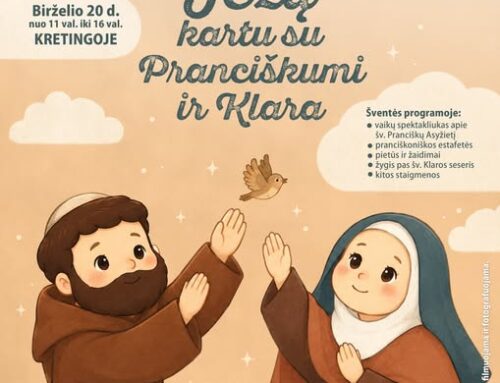 Pranciškoniškosios šeimos vaikų šventė „Įsižiūrėk į Jėzų kartu su Pranciškumi ir Klara”